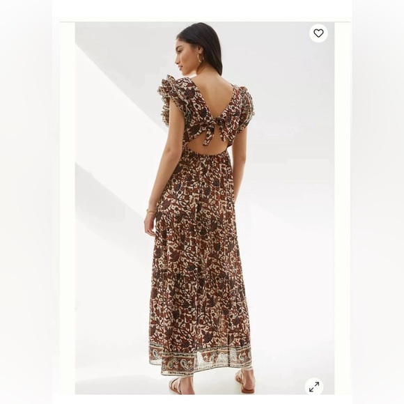 Anthropologie Love the Label Mirabelle maxi midi dress small s - Picture 1 of 6